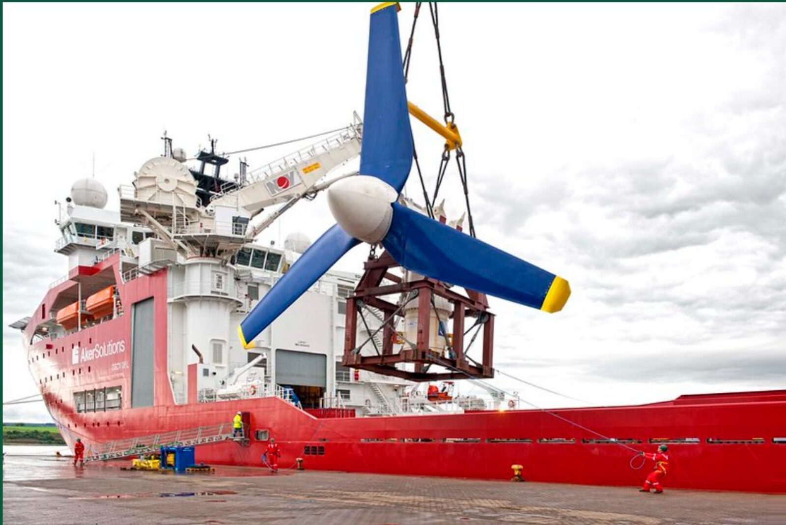 Atlantis deploys a 1 MW tidal turbine at European Marine Energy Centre at Orkney, UK Courtesy of FORCE